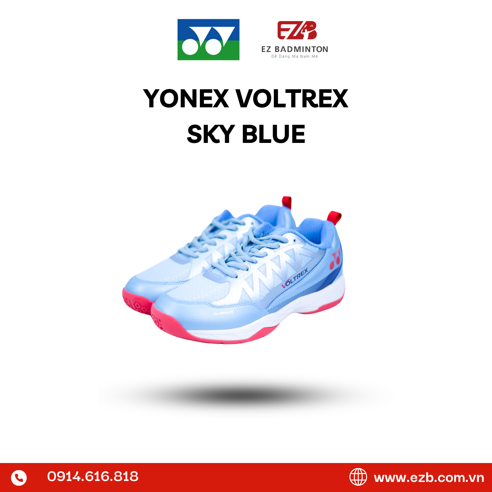 GIÀY CẦU LÔNG YONEX VOLTREX SKYBLUE 2025 CHÍNH HÃNG